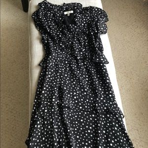 Black and white polka dot dress